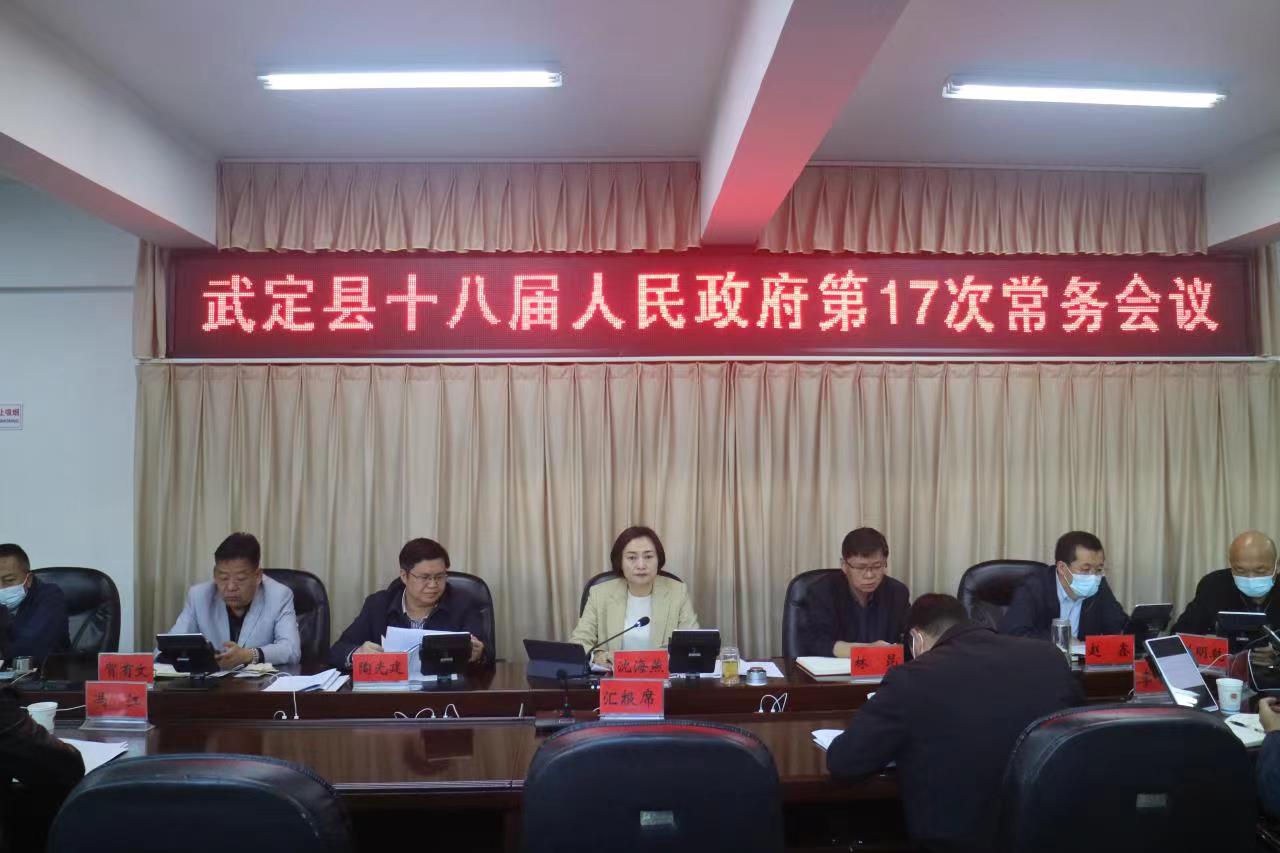 沈海燕主持召开十八届县人民政府第17次常务会议